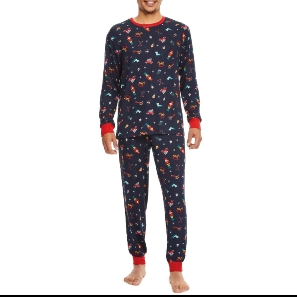 Member's Mark Family Sleep Men's 2-Piece Pajama Set Navy Size XXL